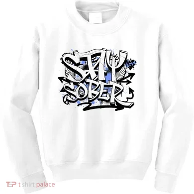 Stay Sober Blue Resolve Kids Sweatshirt