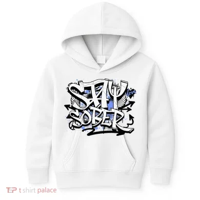 Stay Sober Blue Resolve Kids Hoodie