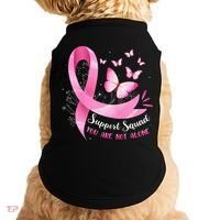 Support Squad Breast Cancer Awareness Pink Ribbon Butterfly Doggie Tank thumb 0