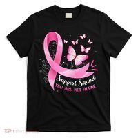 Support Squad Breast Cancer Awareness Pink Ribbon Butterfly T-Shirt thumb 0
