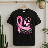 Support Squad Breast Cancer Awareness Pink Ribbon Butterfly T-Shirt thumb 2