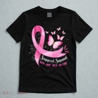 Support Squad Breast Cancer Awareness Pink Ribbon Butterfly T-Shirt thumb 5