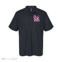 Support Squad Breast Cancer Awareness Pink Ribbon Butterfly Polo thumb 0