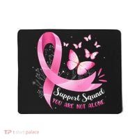 Support Squad Breast Cancer Awareness Pink Ribbon Butterfly Mousepad thumb 0
