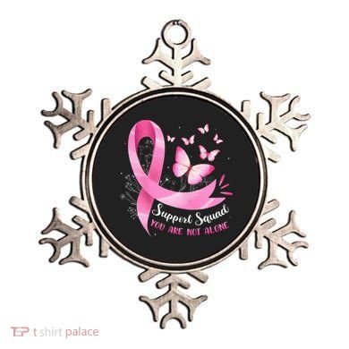 Support Squad Breast Cancer Awareness Pink Ribbon Butterfly Ornament