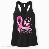 Support Squad Breast Cancer Awareness Pink Ribbon Butterfly Women's Tank Top thumb 0