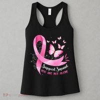 Support Squad Breast Cancer Awareness Pink Ribbon Butterfly Women's Tank Top thumb 3