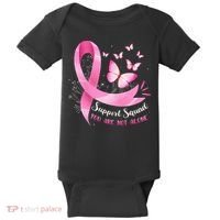 Support Squad Breast Cancer Awareness Pink Ribbon Butterfly Baby Bodysuit thumb 0