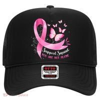 Support Squad Breast Cancer Awareness Pink Ribbon Butterfly Hat thumb 0