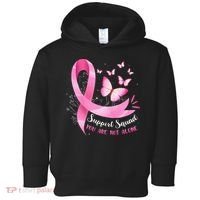 Support Squad Breast Cancer Awareness Pink Ribbon Butterfly Toddler Hoodie thumb 0