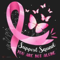 Support Squad Breast Cancer Awareness Pink Ribbon Butterfly Golf Towel thumb 3