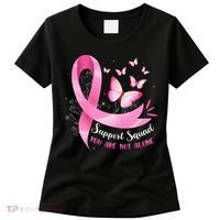 Support Squad Breast Cancer Awareness Pink Ribbon Butterfly Women's T-Shirt thumb 0