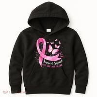 Support Squad Breast Cancer Awareness Pink Ribbon Butterfly Kids Hoodie thumb 0