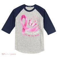 Support Squad Breast Cancer Awareness Pink Ribbon Butterfly Kids Colorblock Raglan Jersey thumb 0