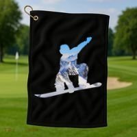 Snow Ski Boarding Sport Golf Towel thumb 1