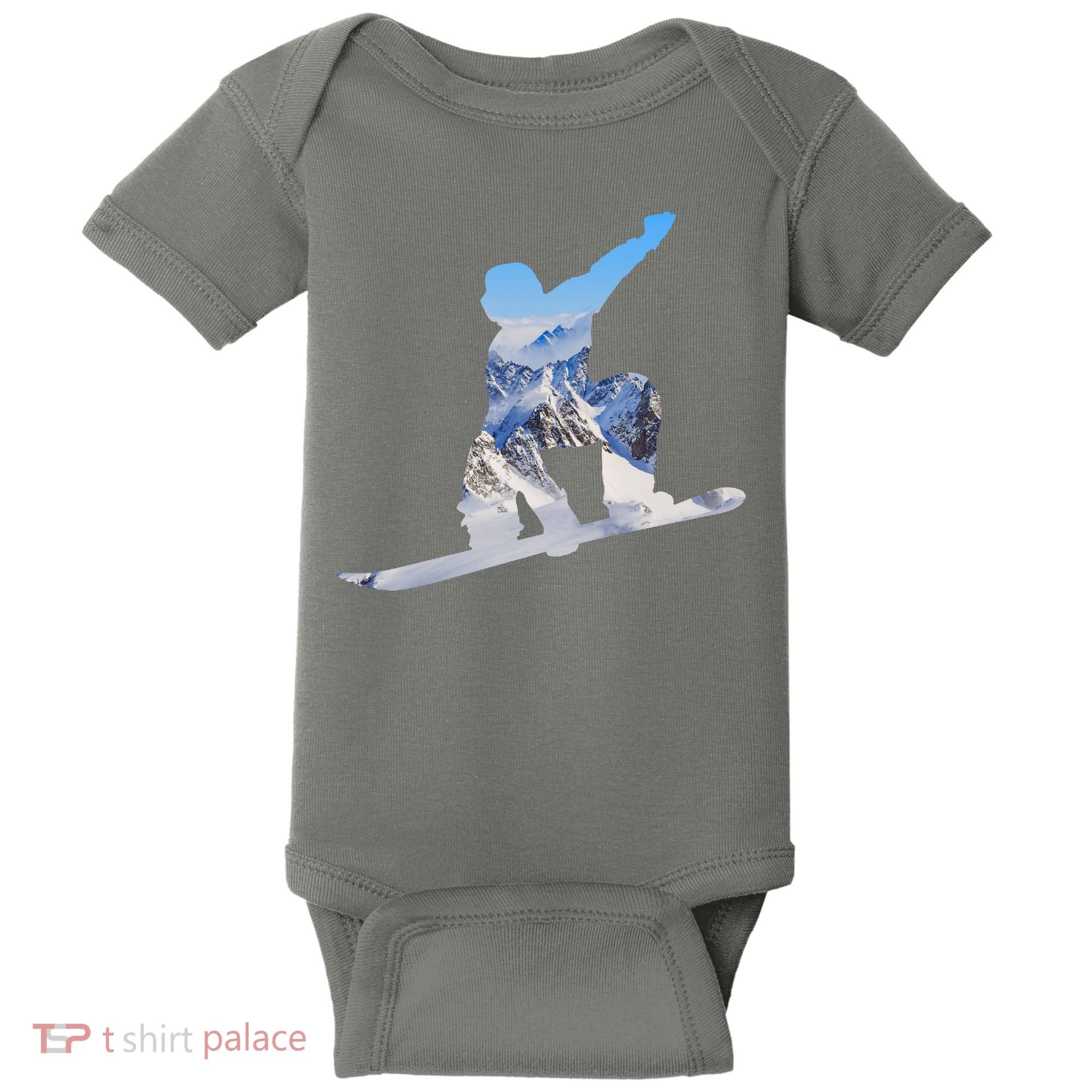 Snow Ski Boarding Sport Baby Bodysuit