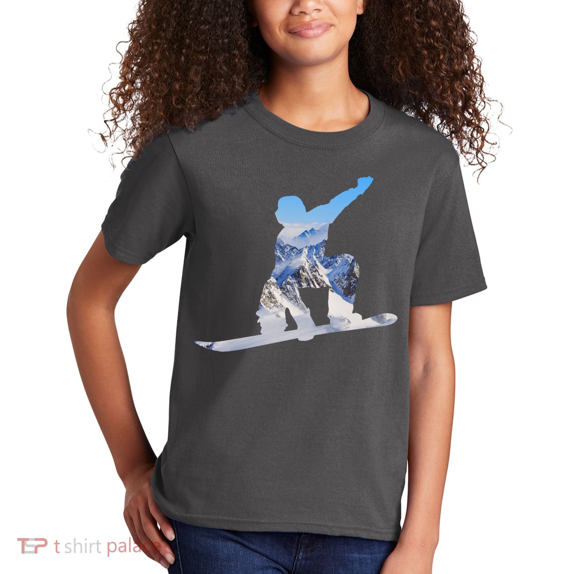 Snow Ski Boarding Sport Kids T-Shirt