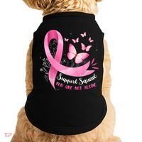 Support Squad Breast Cancer Awareness Pink Ribbon Butterfly Doggie Tank thumb 0