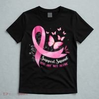 Support Squad Breast Cancer Awareness Pink Ribbon Butterfly T-Shirt thumb 5
