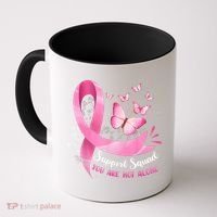Support Squad Breast Cancer Awareness Pink Ribbon Butterfly Coffee Mug thumb 0