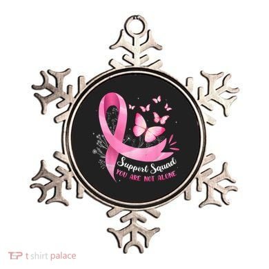 Support Squad Breast Cancer Awareness Pink Ribbon Butterfly Ornament
