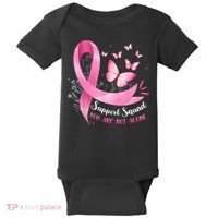 Support Squad Breast Cancer Awareness Pink Ribbon Butterfly Baby Bodysuit thumb 0