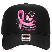 Support Squad Breast Cancer Awareness Pink Ribbon Butterfly Hat thumb 0