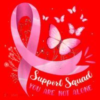 Support Squad Breast Cancer Awareness Pink Ribbon Butterfly Santa Hat thumb 1