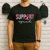 Support Squad Breast Cancer Leopard Ribbon T-Shirt thumb 6