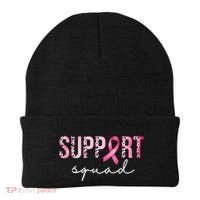 Support Squad Breast Cancer Leopard Ribbon Beanie thumb 0