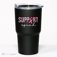 Support Squad Breast Cancer Leopard Ribbon Tumbler thumb 0