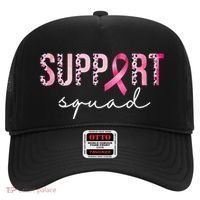 Support Squad Breast Cancer Leopard Ribbon Hat thumb 0