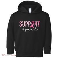 Support Squad Breast Cancer Leopard Ribbon Toddler Hoodie thumb 0