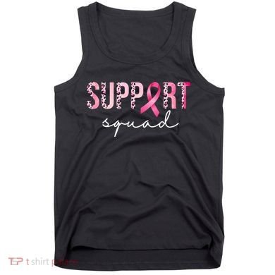 Support Squad Breast Cancer Leopard Ribbon Tank Top