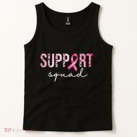 Support Squad Breast Cancer Leopard Ribbon Tank Top thumb 2