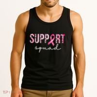Support Squad Breast Cancer Leopard Ribbon Tank Top thumb 3