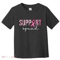 Support Squad Breast Cancer Leopard Ribbon Toddler T-Shirt thumb 0