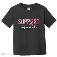 Support Squad Breast Cancer Leopard Ribbon Toddler T-Shirt thumb 0