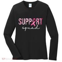 Support Squad Breast Cancer Leopard Ribbon Women's Long Sleeve Shirt thumb 0