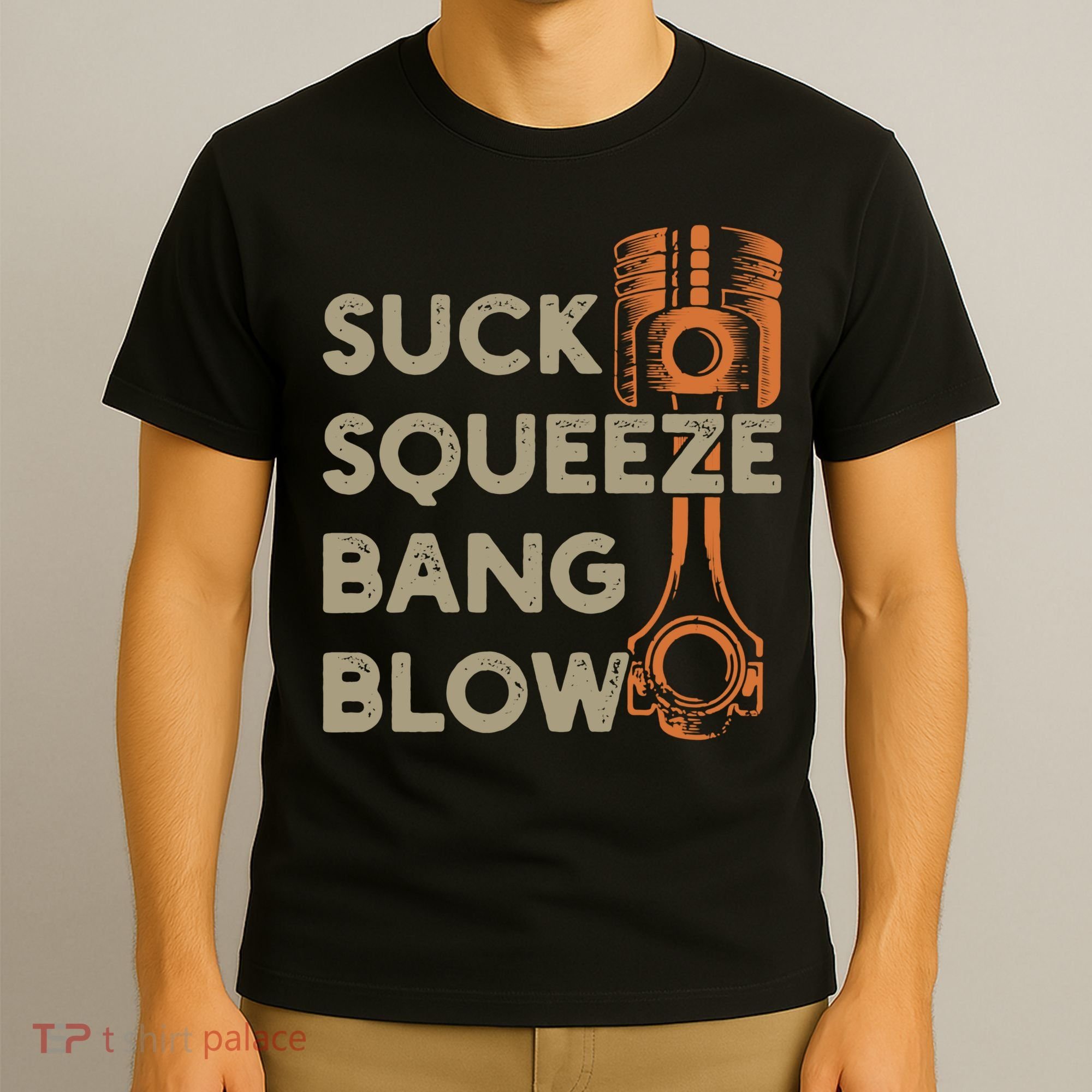 Suck Squeeze Bang Blow 4 Stroke Cycle Vintage T-Shirt