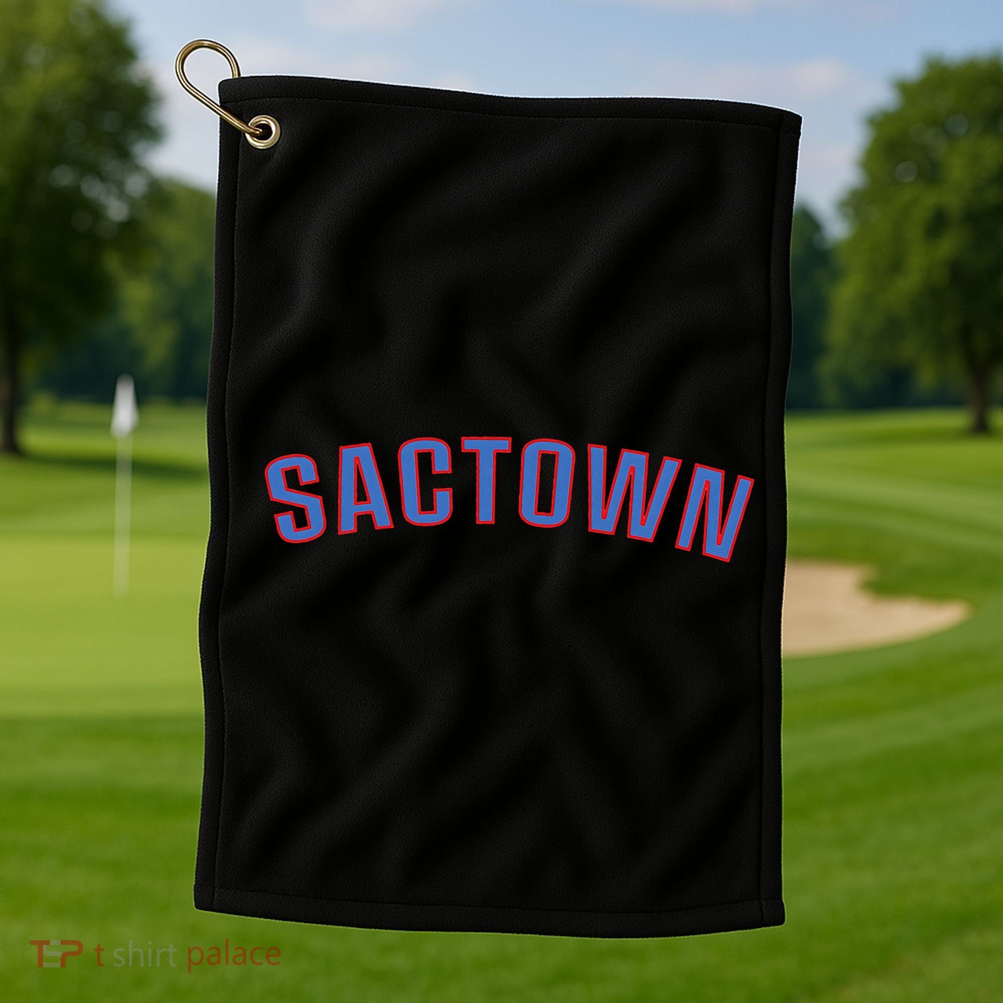 Sactown Sacramento Basketball Golf Towel