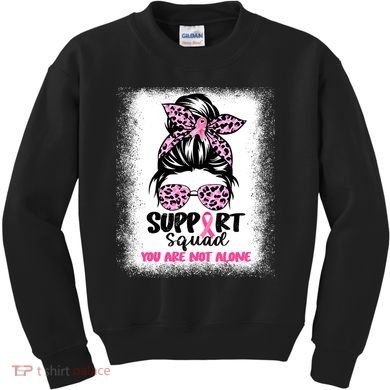 Support Squad Breast Cancer Awareness Kids Sweatshirt