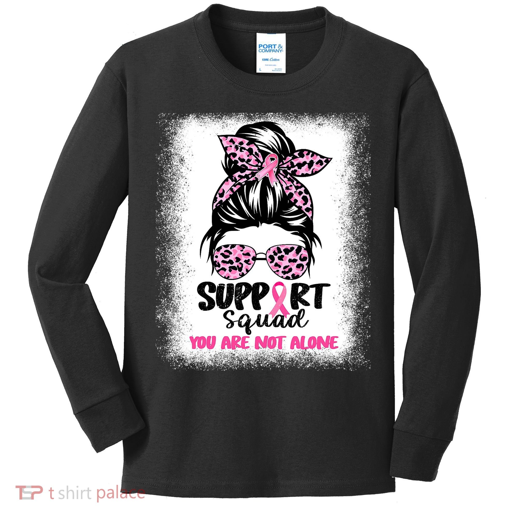 Support Squad Breast Cancer Awareness Kids Long Sleeve Shirt
