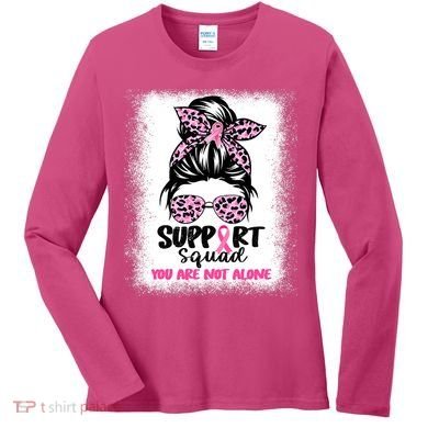Support Squad Breast Cancer Awareness Women's Long Sleeve Shirt
