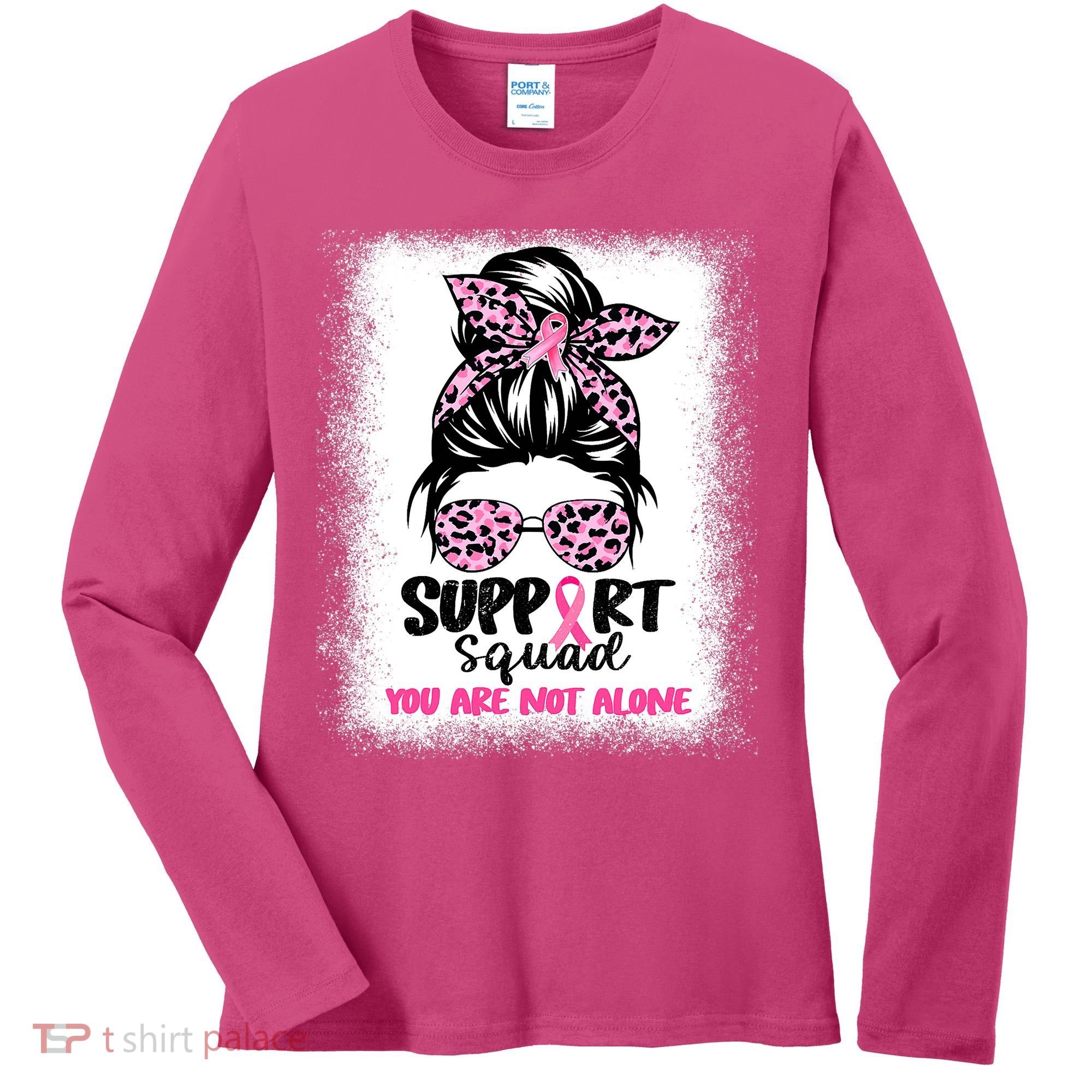 Support Squad Breast Cancer Awareness Women's Long Sleeve Shirt