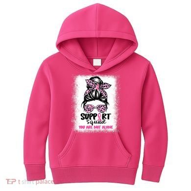 Support Squad Breast Cancer Awareness Kids Hoodie