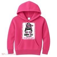 Support Squad Breast Cancer Awareness Kids Hoodie thumb 0
