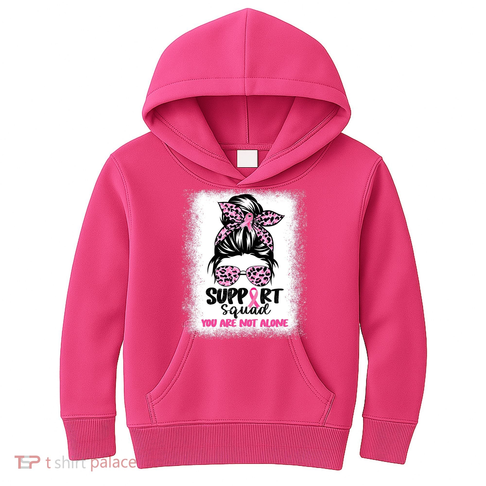 Support Squad Breast Cancer Awareness Kids Hoodie
