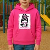Support Squad Breast Cancer Awareness Kids Hoodie thumb 2