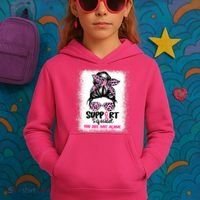 Support Squad Breast Cancer Awareness Kids Hoodie thumb 3